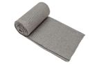 100%  Cashmere Knitted throw colour grey melange