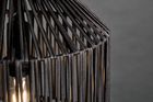 Boho Rattan Ceiling Pendant Light - 12 Inch - Diamond - Black
