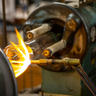 Glassblowing at Leverint's lighting studio
