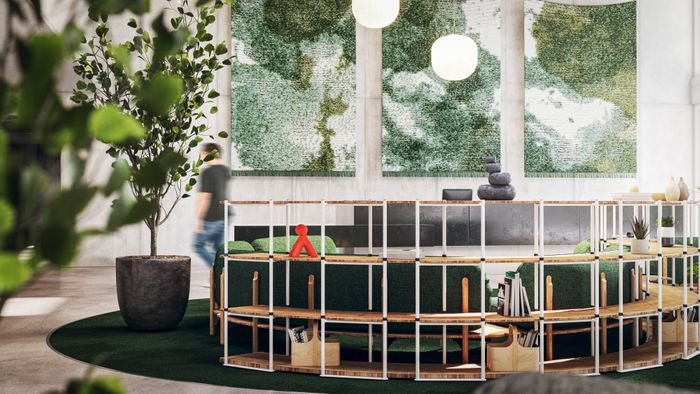 Curved Bamboo Shelving