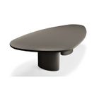 A Graphic Meeting Point: Athena Triangular Oak Table in Textured Cement Finish
