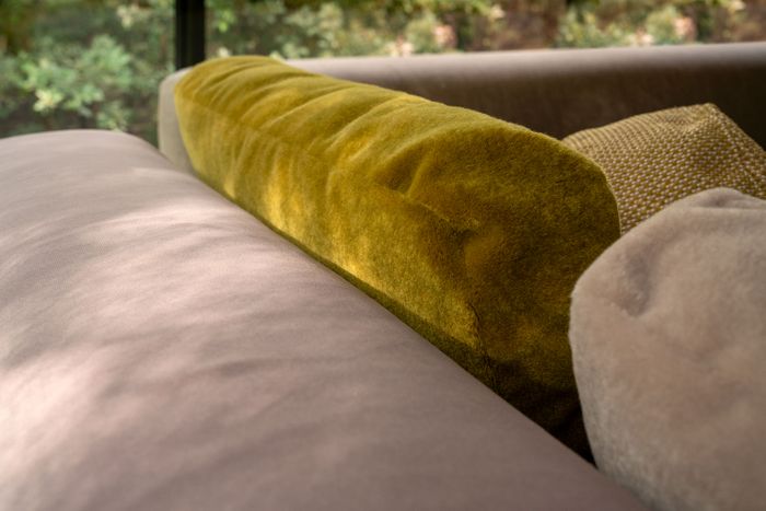 Voluminous upholstery fabrics to luxuriously soften spaces