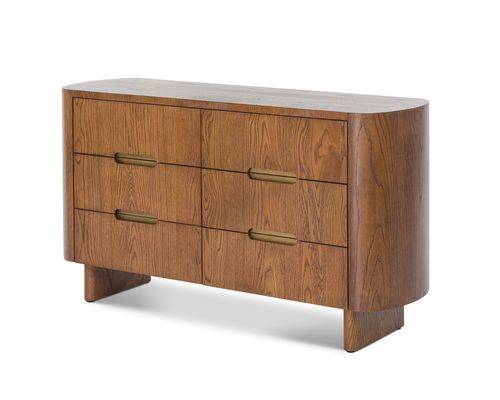 Lettos Chest of Drawer - Brushed Brown Oak