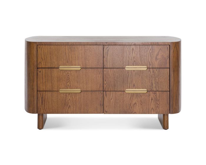 Lettos Chest of Drawer - Brushed Brown Oak