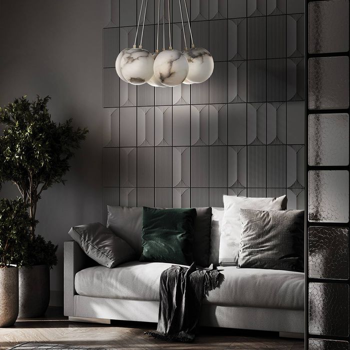 Eurofase - Keplar 7 light Alabaster cluster pendant