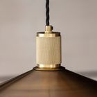Knurled Slope Pendant Light - Brass