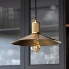 Knurled Slope Pendant Light - Brass