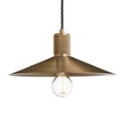 Knurled Slope Pendant Light - Brass
