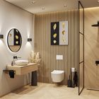 RP Toilet, WASHLET RW and asymmetrical TA Vessel in Matte White and Matte Black
