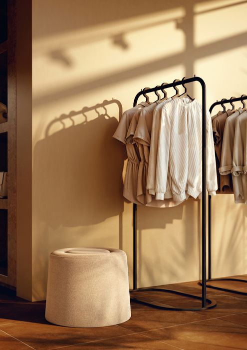 Praline poufs and benches