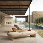 N2 Sun Lounger, Light Teak