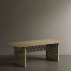 N2 6 Seater Dining Table, Light Teak