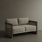 N2 2 Seater Sofa, Dark Teak