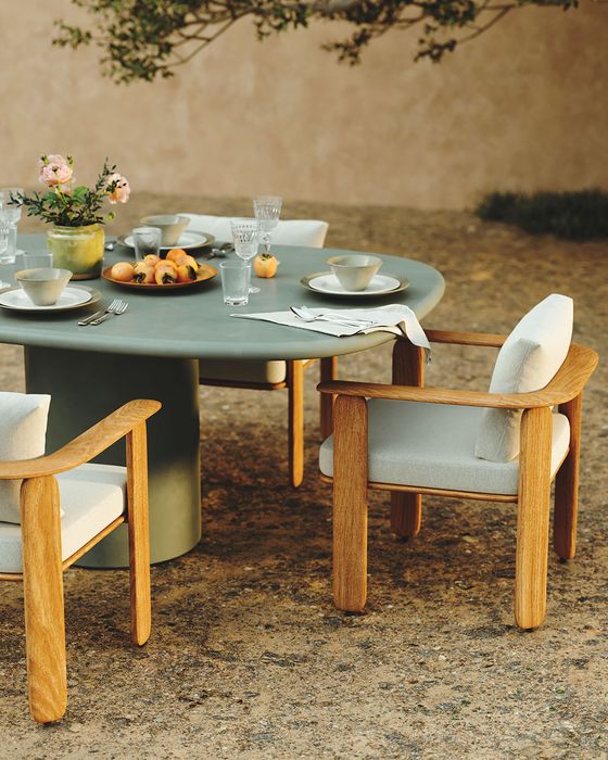 Solla Microskin Dining Table, Moss