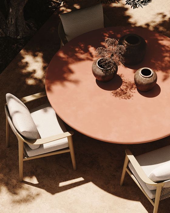 Santo Microskin Dining Table, Clay