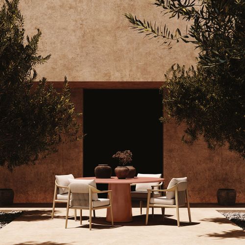 Santo Microskin Dining Table, Clay