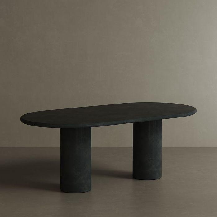 Reine Microskin Dining Table, Nero