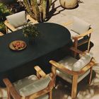 Reine Microskin Dining Table, Nero