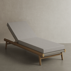 N1 Sun Lounger, Light Teak