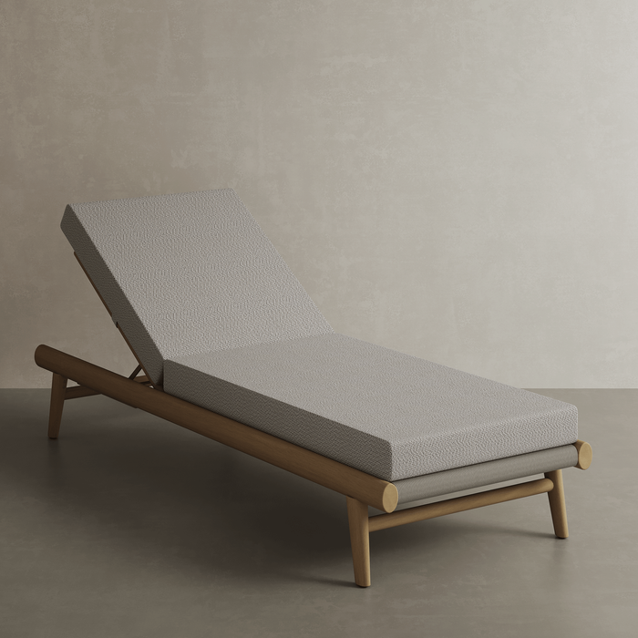 N1 Sun Lounger, Light Teak