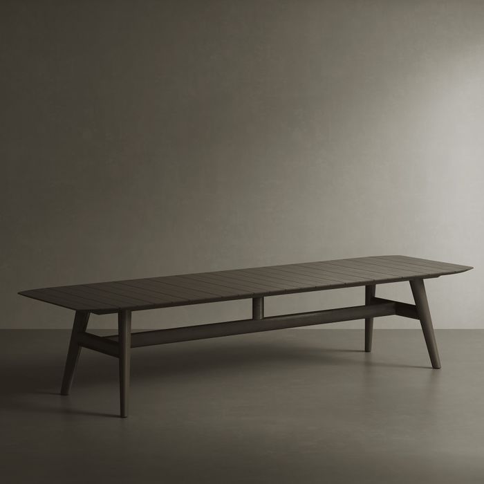 N1 8 Seater Dining Table, Dark Teak