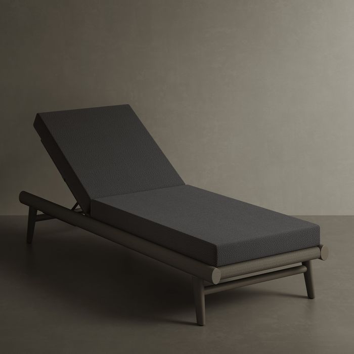 N1 Sun Lounger, Dark Teak