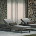 N1 Sun Lounger, Dark Teak