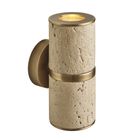 Travertine Outdoor & Bathroom Up Down Spot Light - Brass