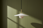 Alabaster Slope Pendant Light - 12 Inch - Brass