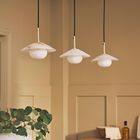 Alabaster Stone Slope Pendant Light - 8 Inch - Brass