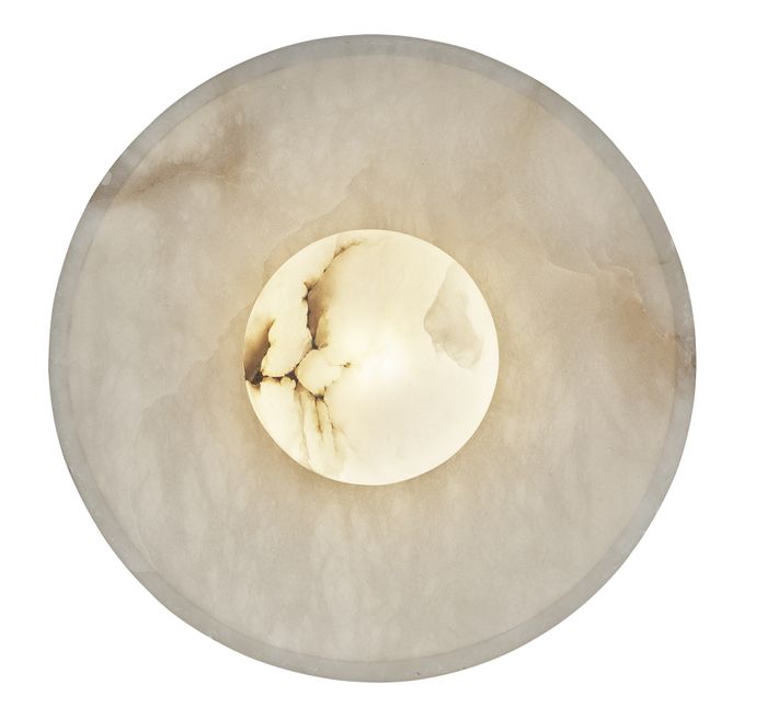 Alabaster Stone Diffuser Wall Light - 10 inch - White