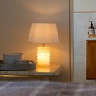 Alabaster Stone Dual Lit Table Lamp