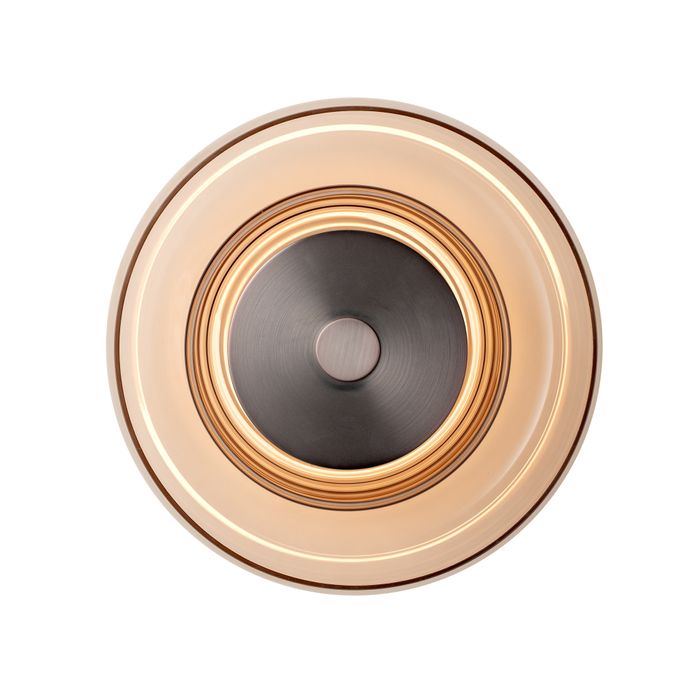 Selby Layered Glass Round Diffuser Wall Light - Bronze