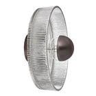 Ribbed Glass Dish Wall Diffuser - 12 Inch - Clear