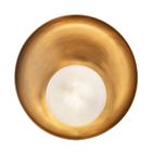 Hayle Outdoor & Bathroom Round Diffuser Wall Light - Brass