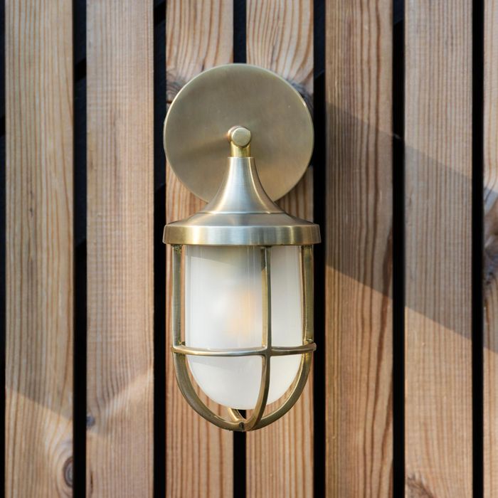 Harbour Outdoor & Bathroom Wall Light - Brass