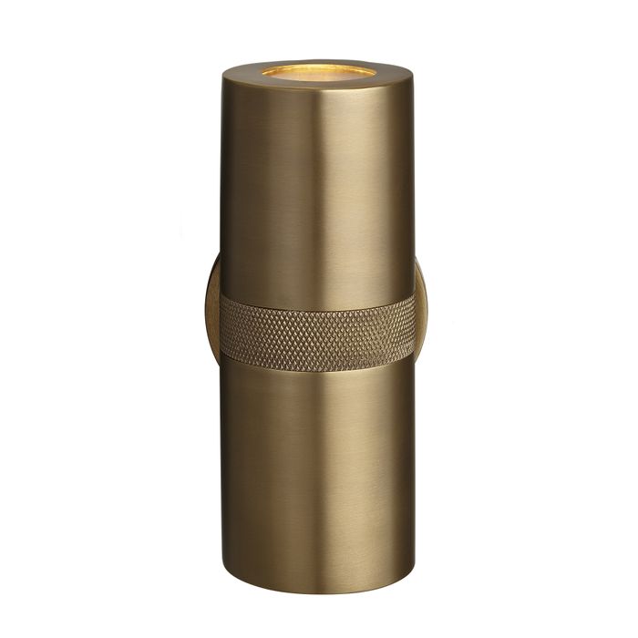 Knurled Outdoor & Bathroom Up Down Spot Light - Brass