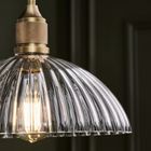 Noho Glass Ribbed Dome Pendant Light - 12 Inch