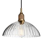 Noho Glass Ribbed Dome Pendant Light - 12 Inch