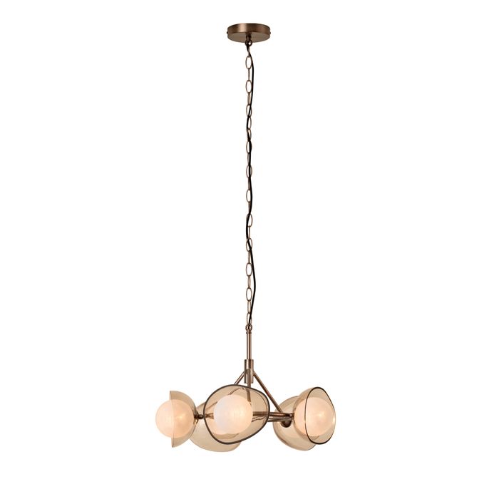 Dulwich Glass Layered Chandelier Light - 20 Inch