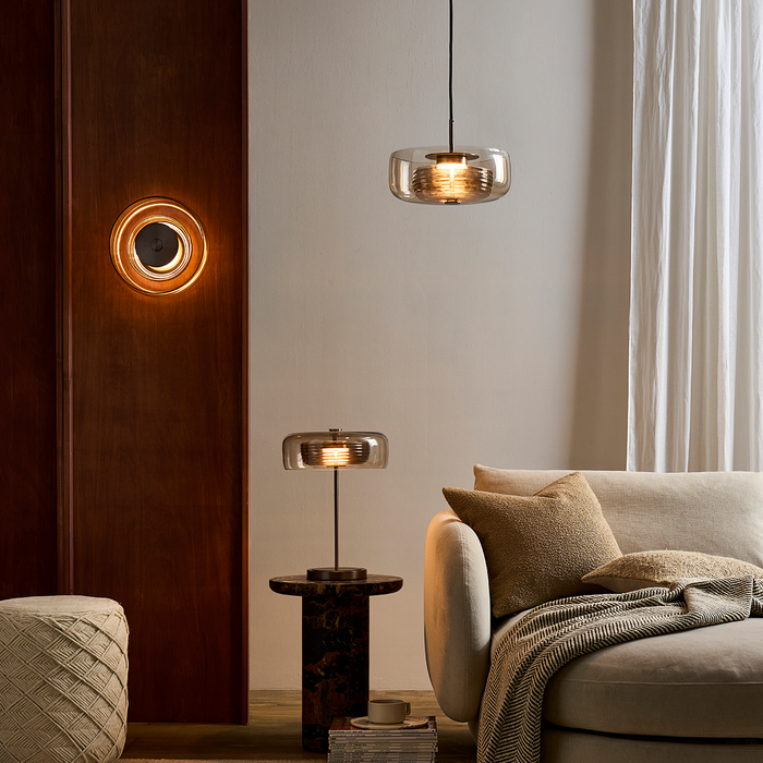 Selby Layered Glass Round Pendant Light