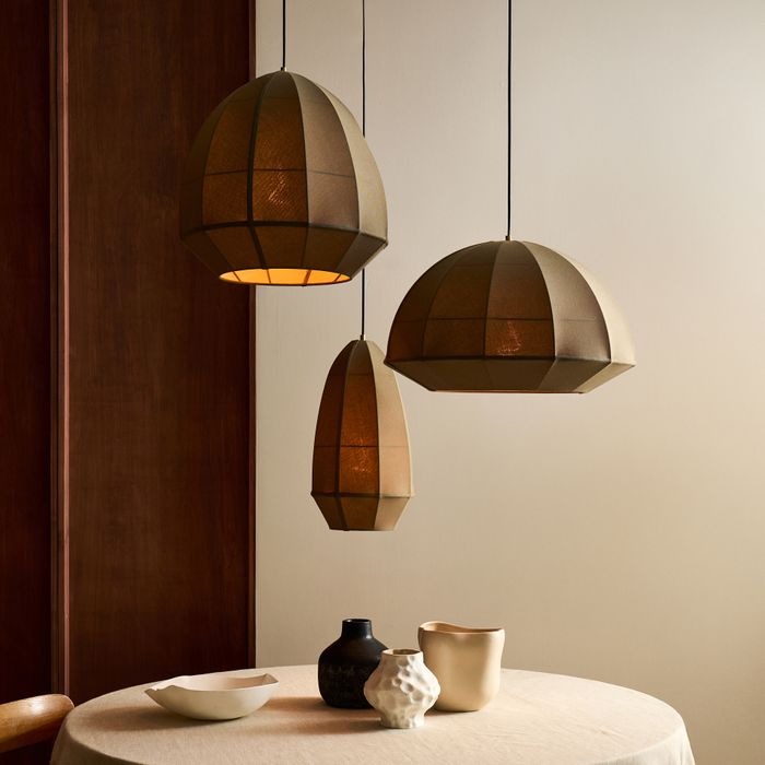 Burnham Fabric Wide Dome Pendant Light- 24 Inch