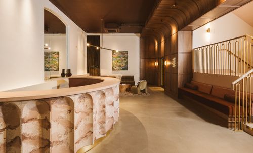 The Harrison, Shoreditch: Masonry Waste Reception Desk