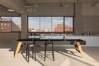 Track shuffleboard table
