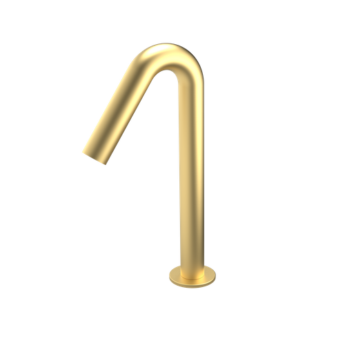 The Gosfield, deck mounted swan neck infrared mixer tap, mains operated