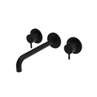 The Gosfield, wall mounted basin mixer tap, two lever, 190mm & 220mm spout
