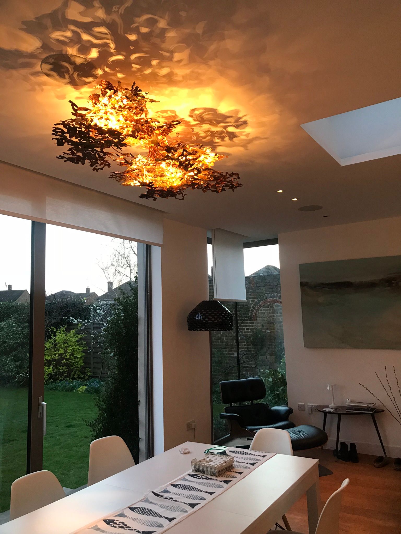 Copper Leaf Chandelier