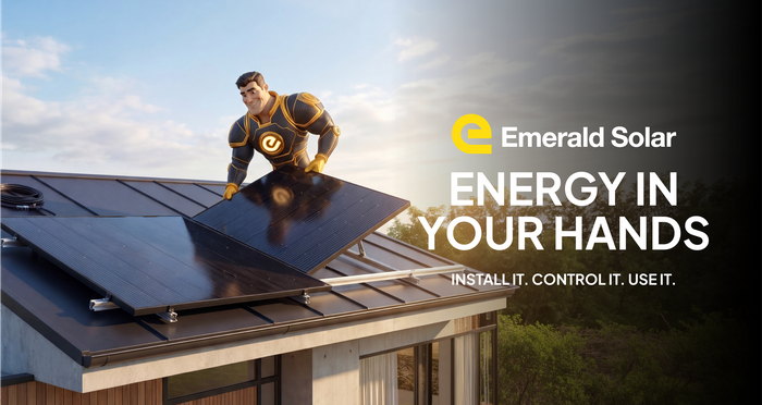 Solar panels provided by Emerald Solar