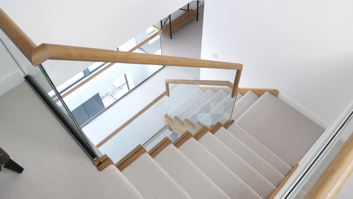 Bespoke Glass Balustrade Staircase Transformation