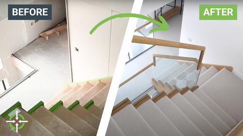 Glass Balustrade Staircase Transformation Before & After